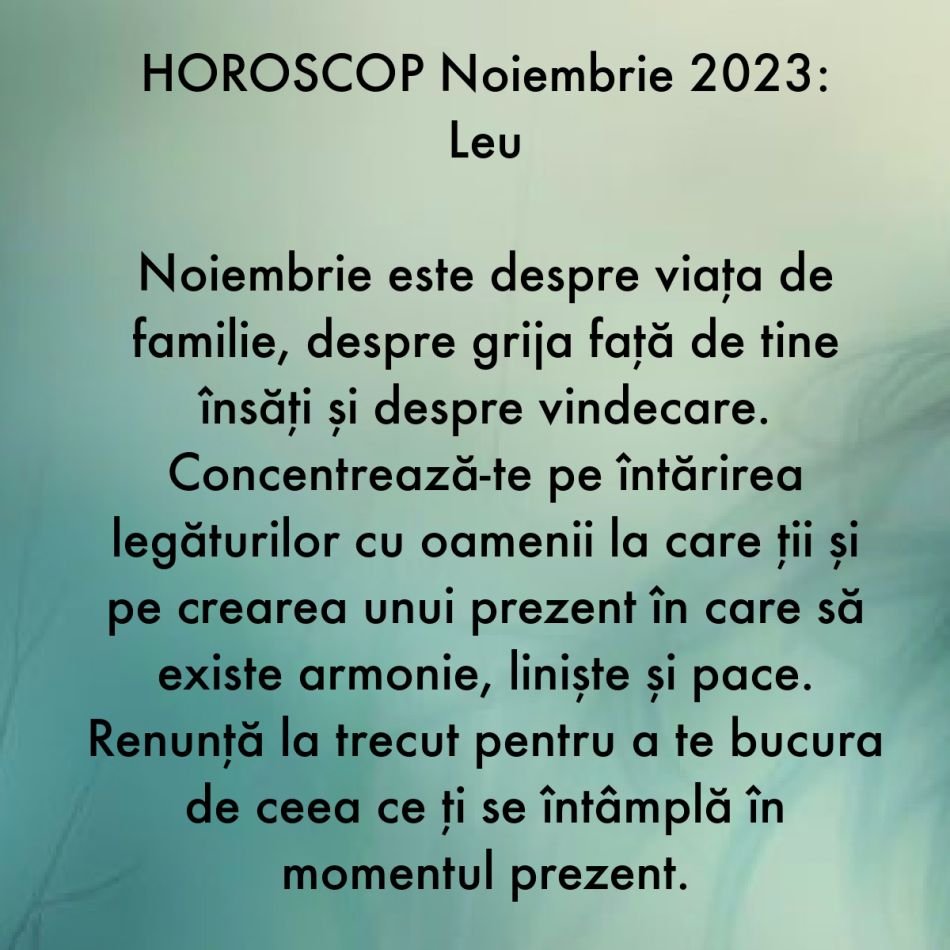 Horoscop noiembrie 2023: Ultima lună de toamnă deschide uși nebănuite pentru toate zodiile. Liniștea ne inundă sufletele