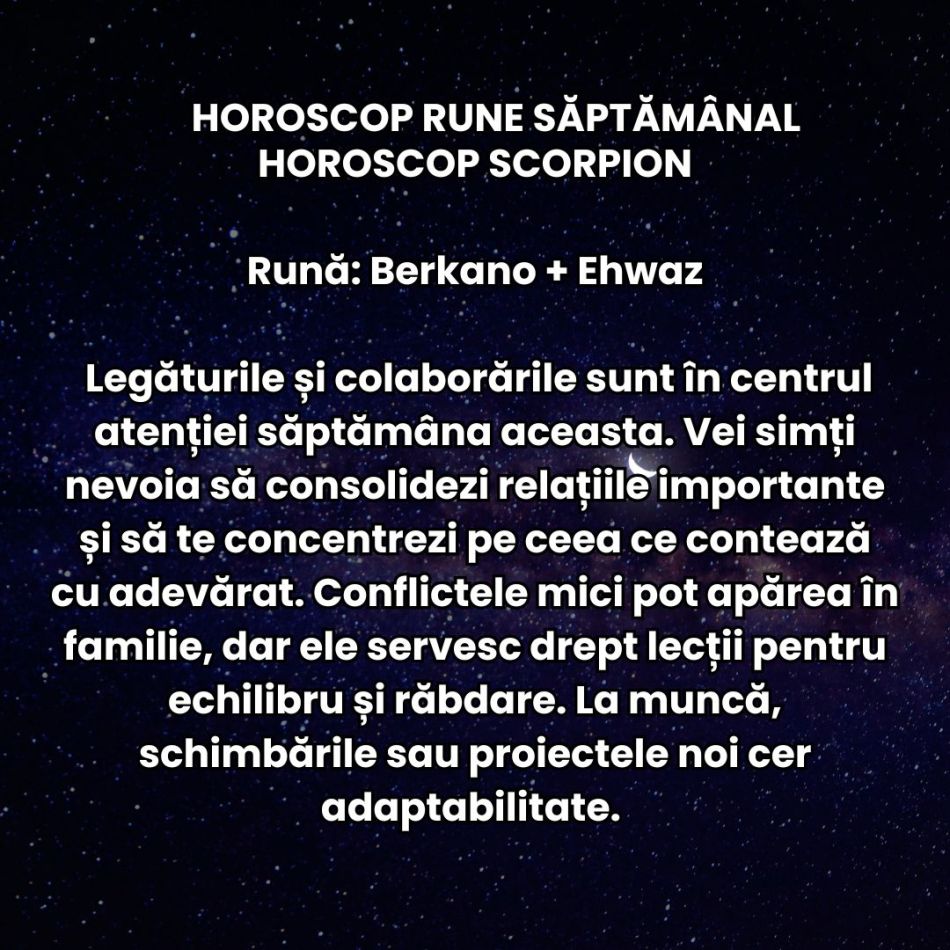 Horoscop Rune săptămâna 22-28 septembrie 2025: Revenim pe drumul spre echilibru. Trăim momente prielnice pentru planuri noi