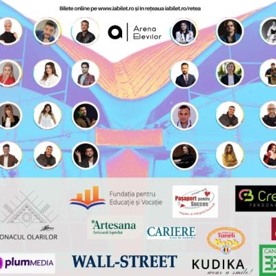Peste 100 de speakeri la Arena Elevilor, cel mai mare eveniment de orientare în carieră și dezvoltare personală din România!