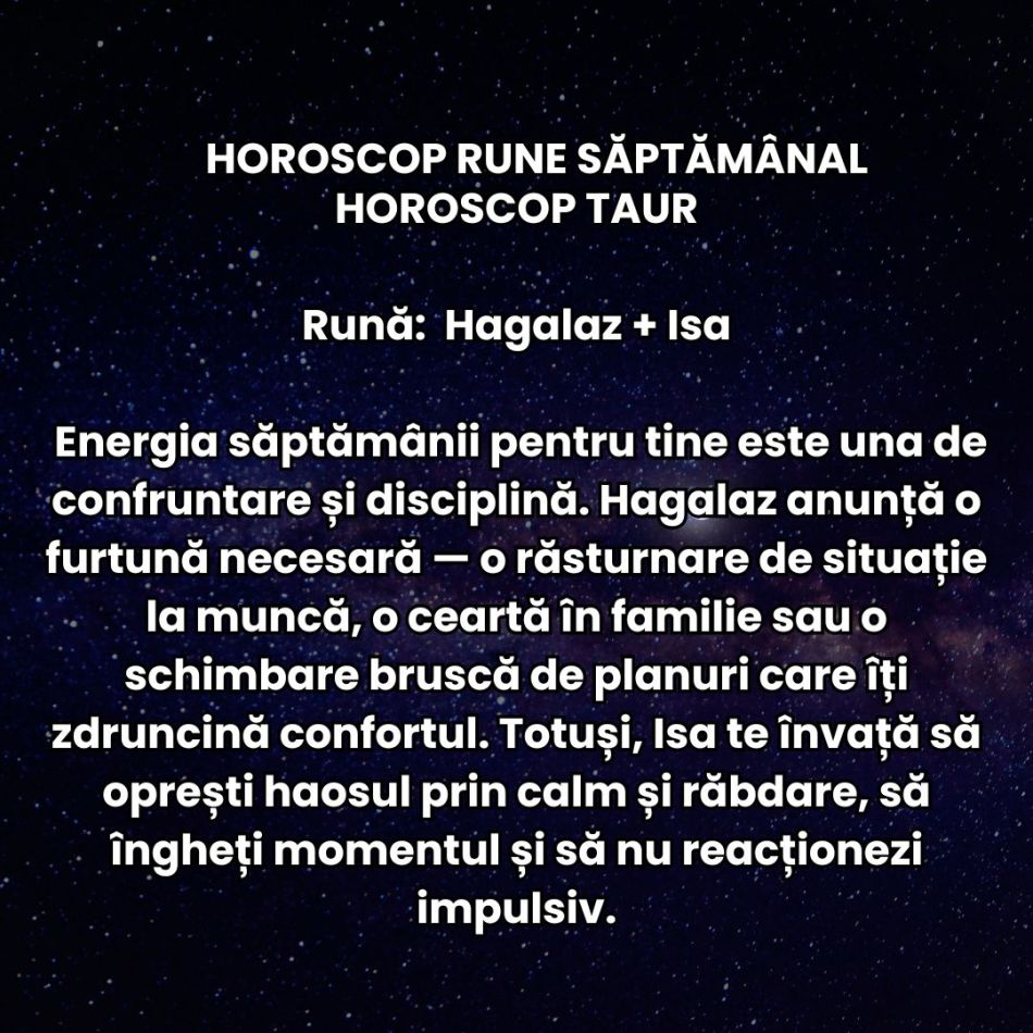 Horoscop Rune săptămâna 1-7 decembrie 2025: Dorințele se clarifică, ieșim din zona de confort și putem finaliza proiecte!