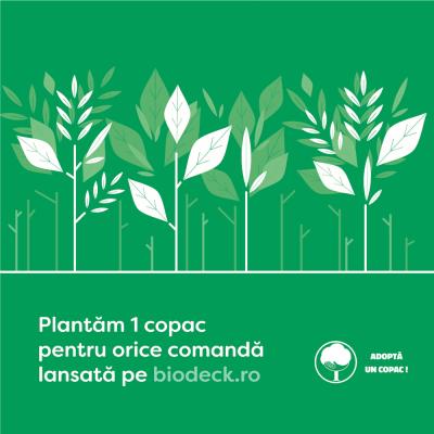 Cu intenții bune. Plantăm un copac la fiecare comandă plasată pe biodeck.ro