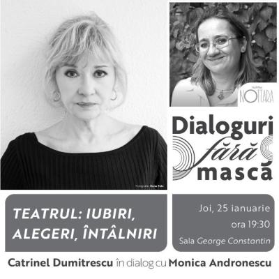 Catrinel Dumitrescu vine la „Dialoguri fără mască”