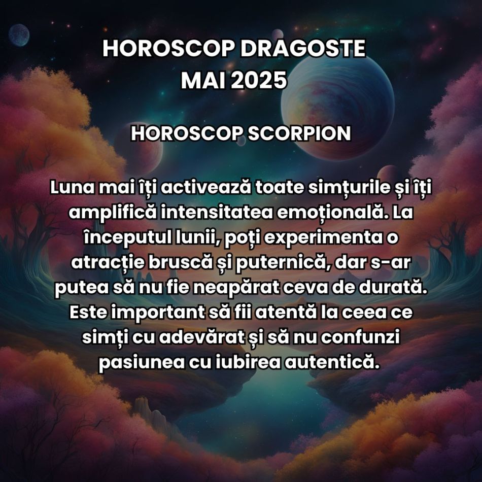 Horoscop Dragoste Mai 2025: Între furtuni emoționale și pasiuni mistuitoare, iubirea ne trece prin probele destinului