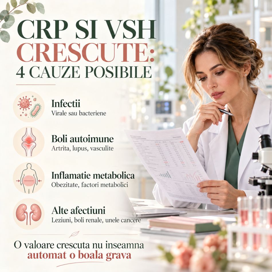 CRP și VSH crescute: ce înseamnă analizele pentru inflamație și ce pot spune despre sănătatea ta