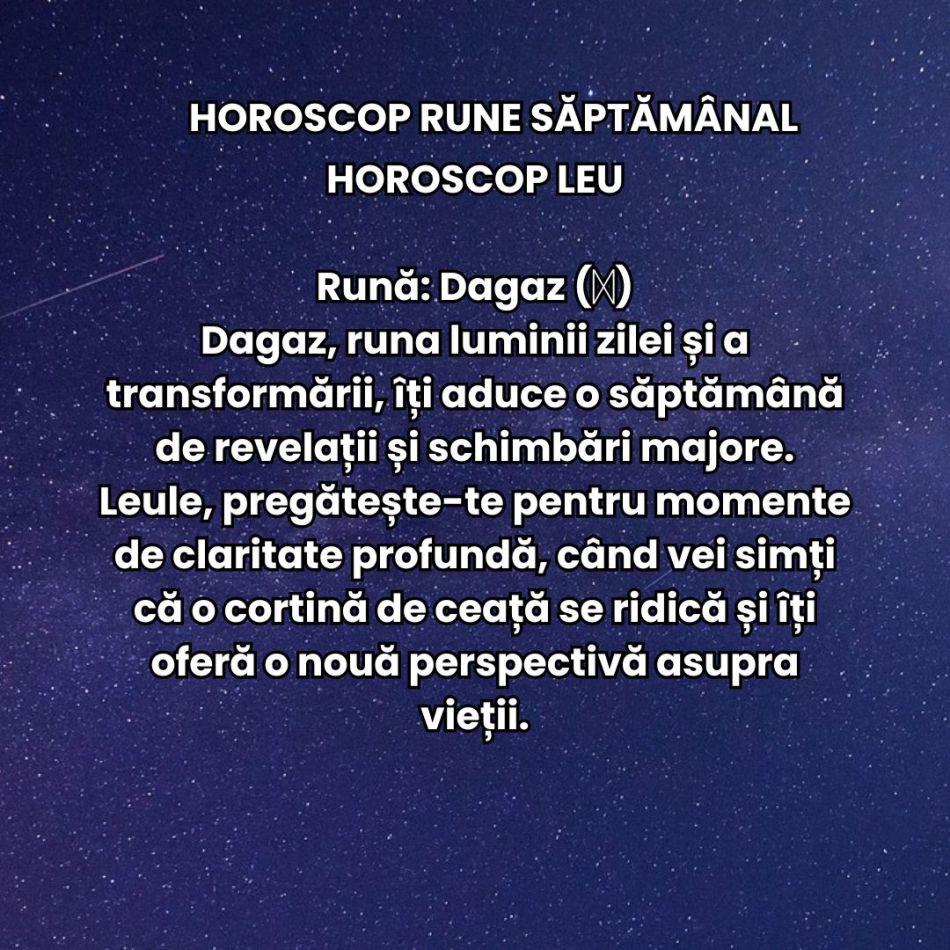 Horoscop Rune săptămâna 7-13 octombrie 2024: Unde îți vei îndrepta atenția?