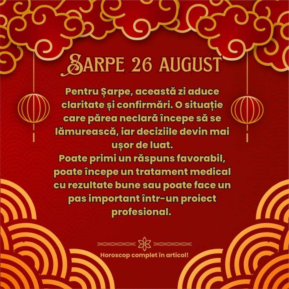 Horoscop chinezesc, 26 august: Ziua Maimuței de Apă deschide porțile succesului. Pentru 5 zodii, destinul începe să se rescrie