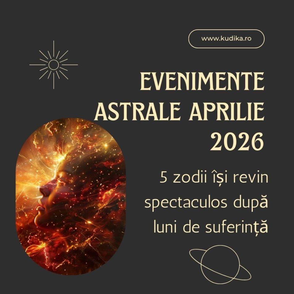 Evenimentele astrologice din aprilie 2026: 5 zodii își revin spectaculos după luni de suferință