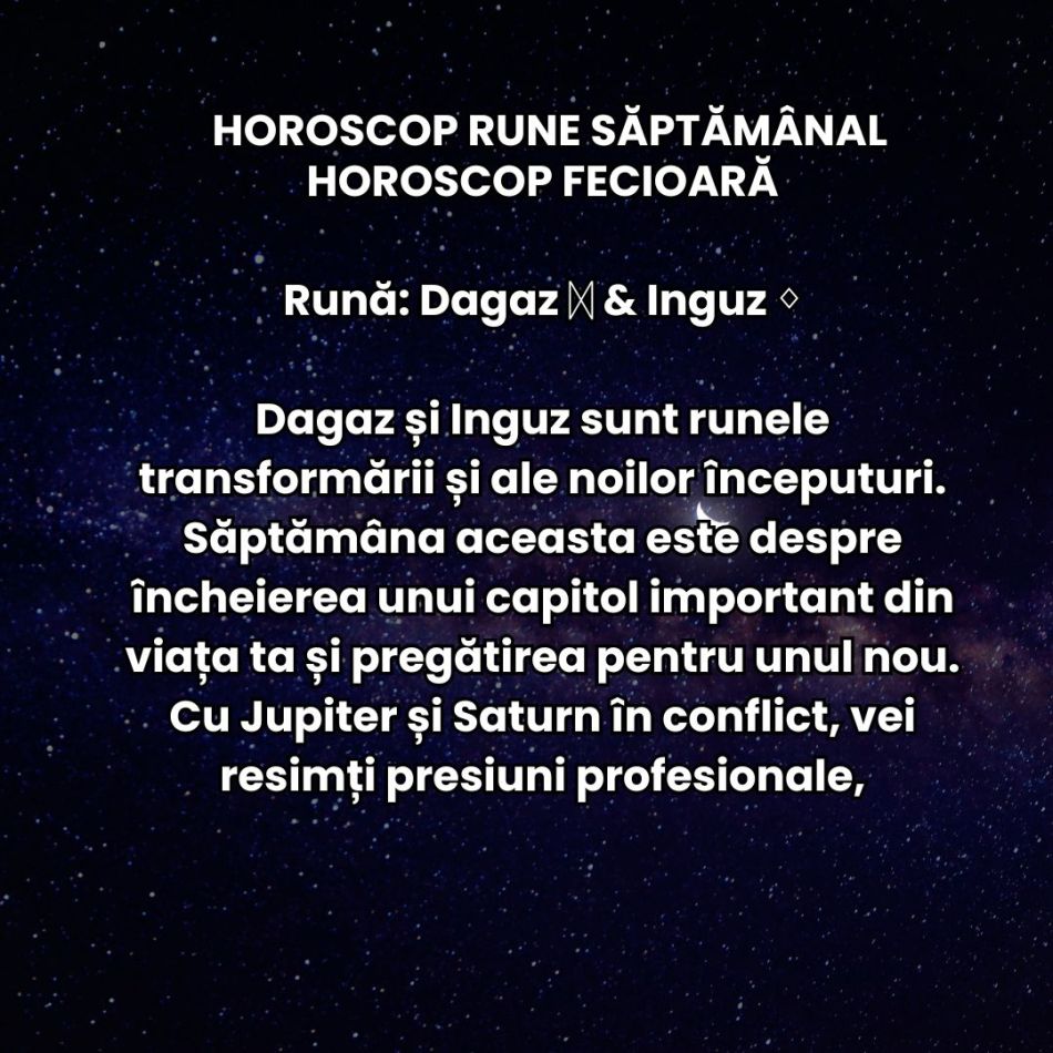 Horoscop Rune săptămâna 23-29 decembrie 2024: Cum se anunță sfârșitul de an pentru fiecare zodie?