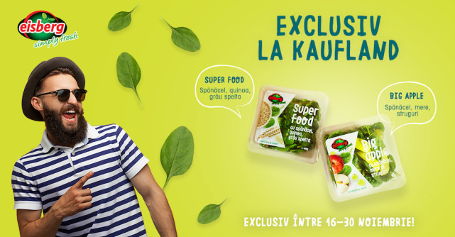 Big Apple și Superfood - noile sortimente de salate de la Eisberg