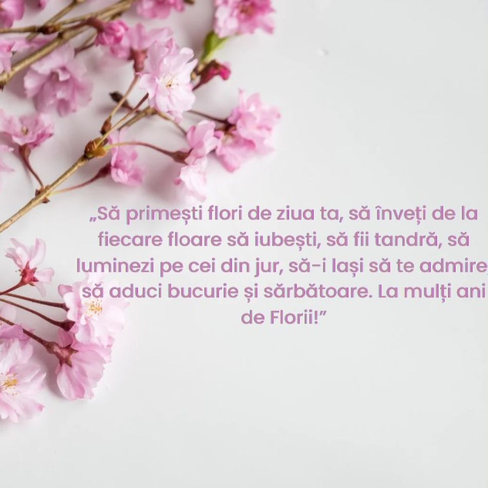 Mesaje de Florii. Cele mai frumoase urări pentru sărbătoriții acestei zile