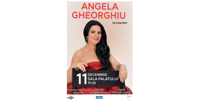 Angela Gheorghiu, repertoriu de excepție pe 11 decembrie la Sala Palatului