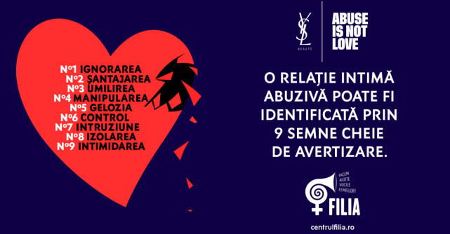 Abuzul nu este dragoste: Yves Saint Laurent Beauty sprijină lupta pentru combaterea relațiilor intime abuzive