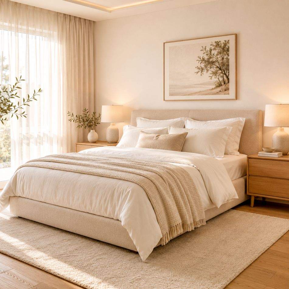 Dormitorul care te ajută să dormi mai bine: lumină, textile, culori, ordine