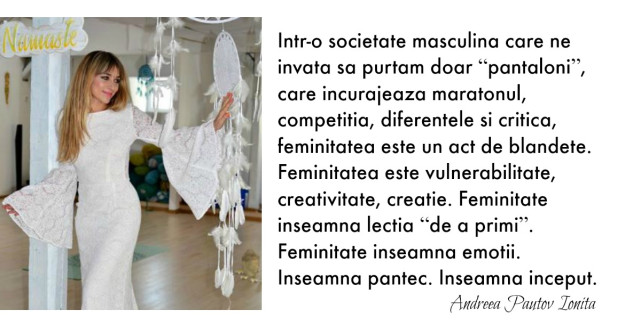 Andreea Pautov Ionita te sfatuieste: 'Fa dragoste cu viata in fiecare zi'