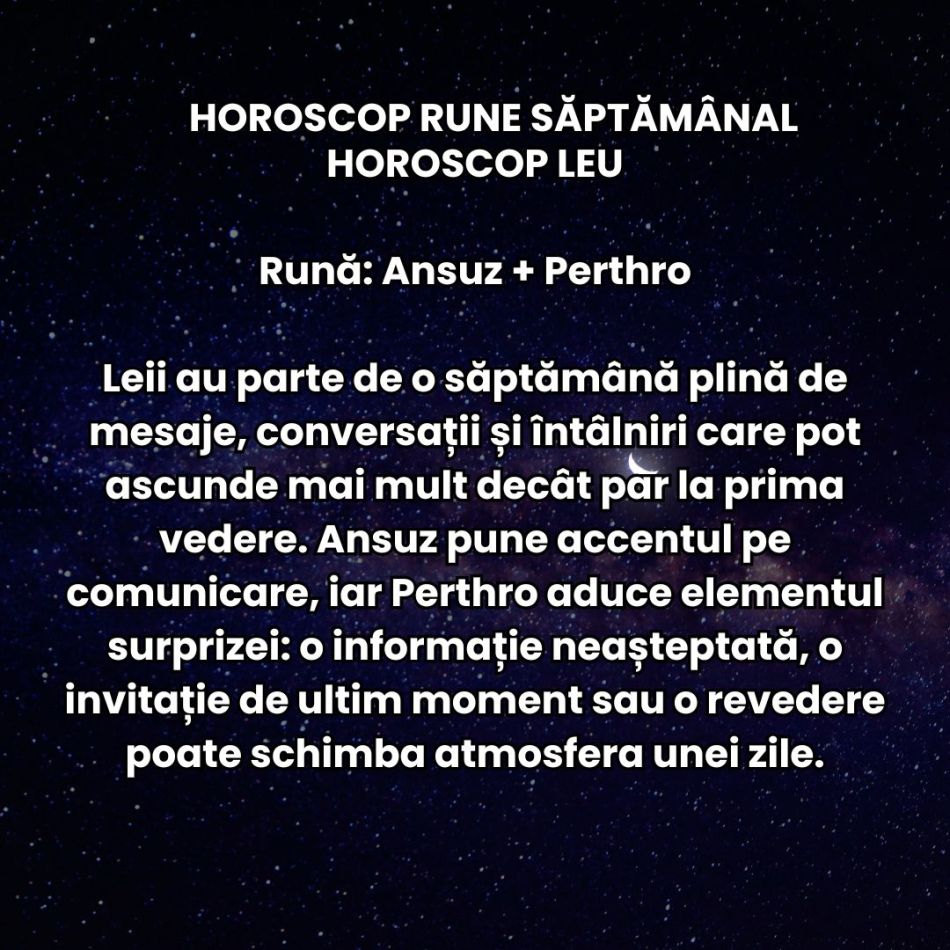 Horoscop Rune săptămâna 21-27 septembrie: Decizii pripite și răni vechi redeschise. Frustrările pot scăpa de sub control