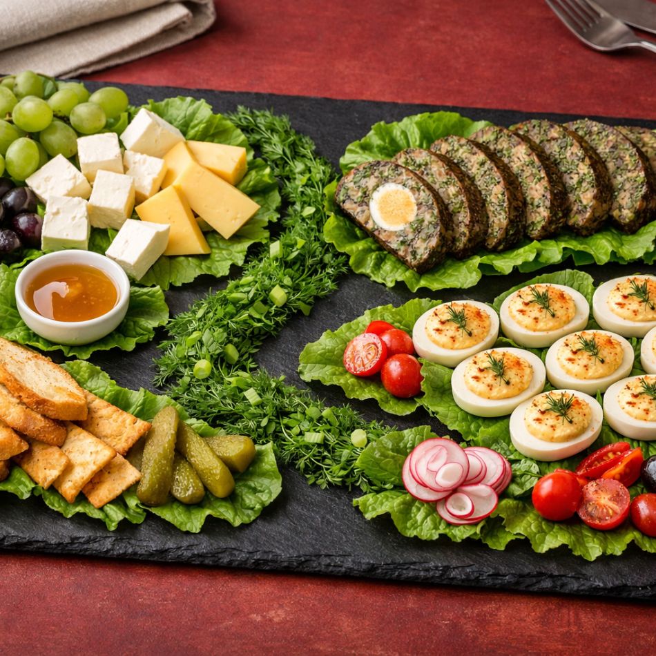 5 idei de decor pentru platou aperitiv de Paște: compoziții culinare pe cât de spectaculoase, pe atât de gustoase