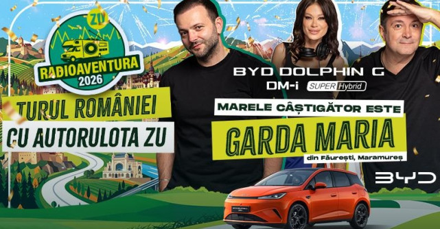 Peste 100.000 de înscriși în concurs la Radio ZU, un singur câștigător al primului BYD DOLPHIN G DM-i Super Hybrid din România