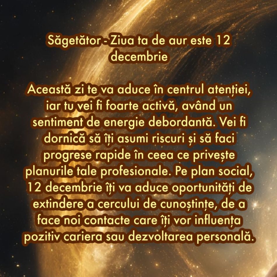 Ziua de aur: Care este ziua cu cel mai mare impact din decembrie 2024, în funcție de zodie