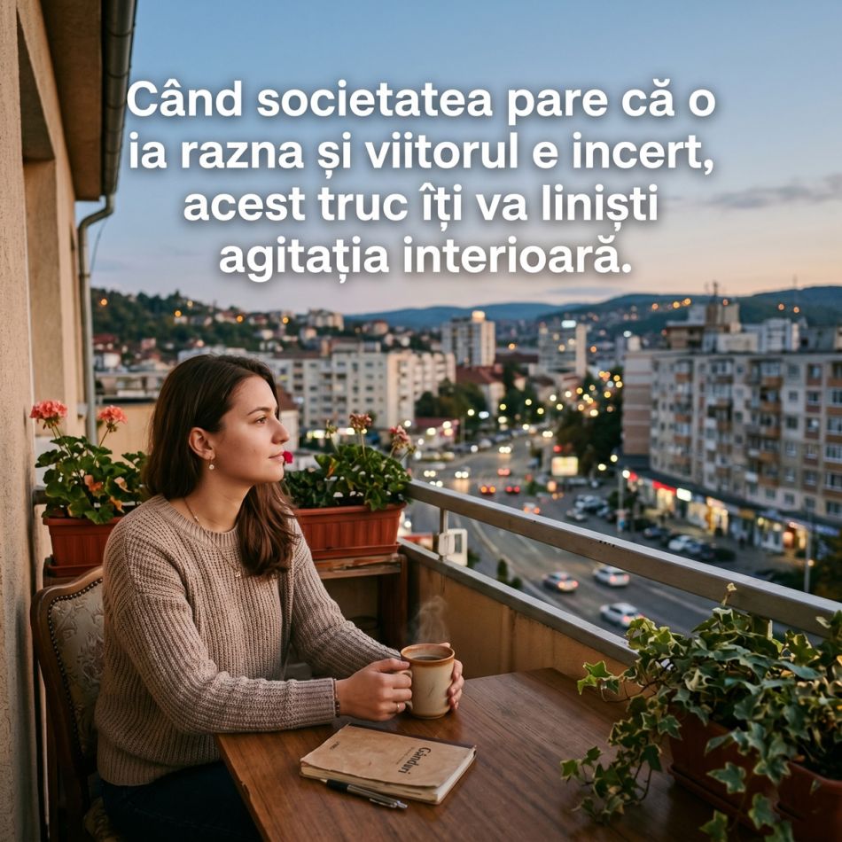 Când societatea pare că o ia razna și viitorul e incert, acest truc îți va liniști agitația interioară