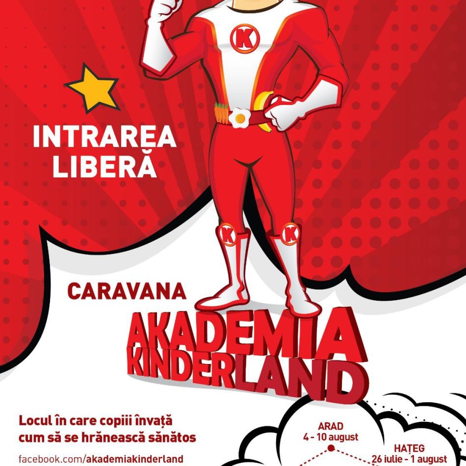 Începe Caravana Akademia Kinderland, ediția 2023: școala mobilă de alimentație sănătoasă pentru copii ajunge în vestul țării