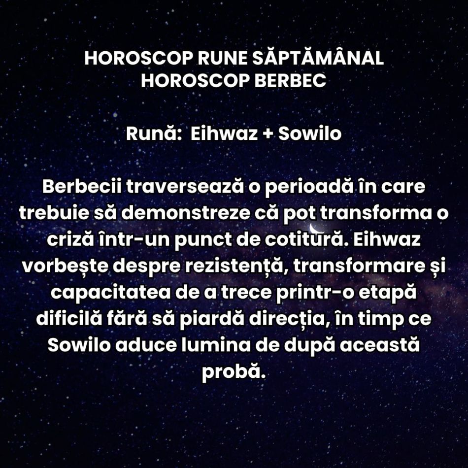Horoscop Rune săptămâna 28 septembrie-4 octombrie: Toamna începe să fie plină de provocări și limitări. Răbdarea este necesară