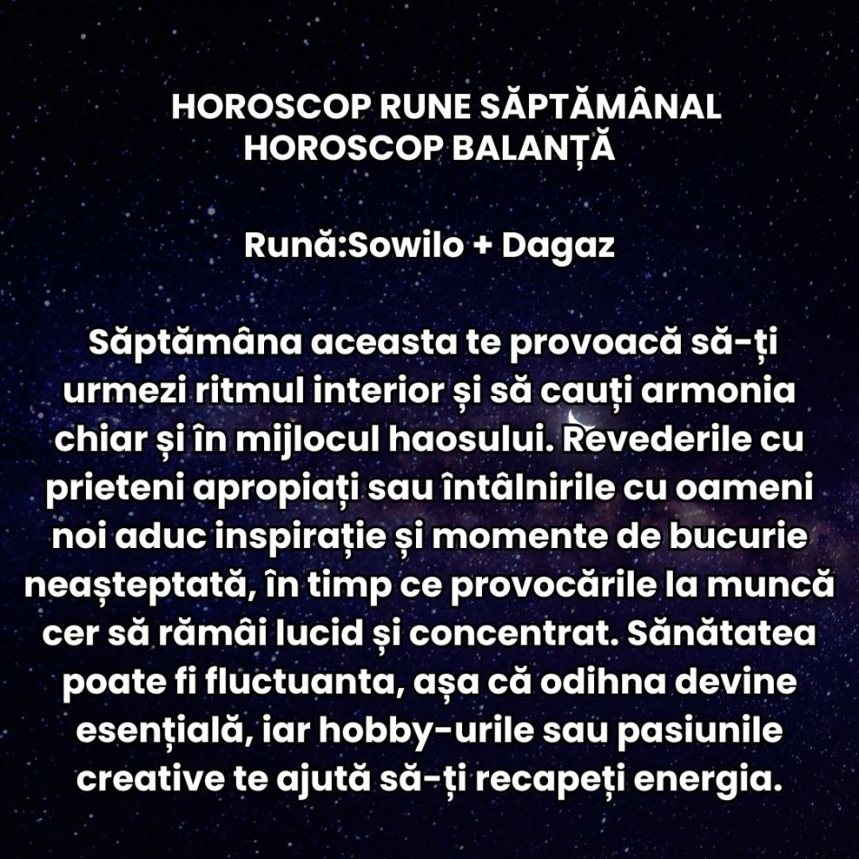 Horoscop Rune săptămâna 29 sept – 5 oct 2025: Se ridică cortina, reflectoarele sunt pregătite! Spectacolul toamnei începe acum!