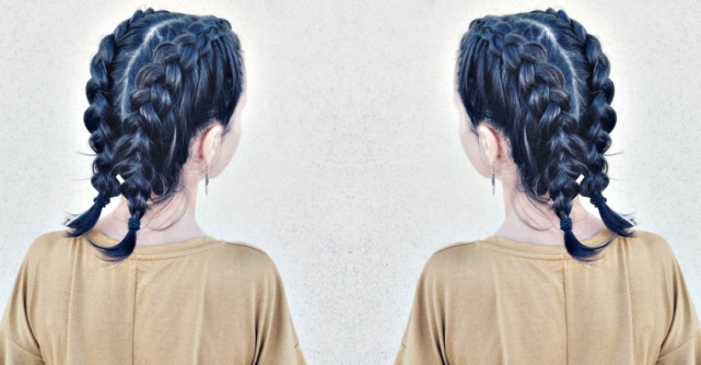 Cum facem doua cozi impletite (pe orice lungime de par)?