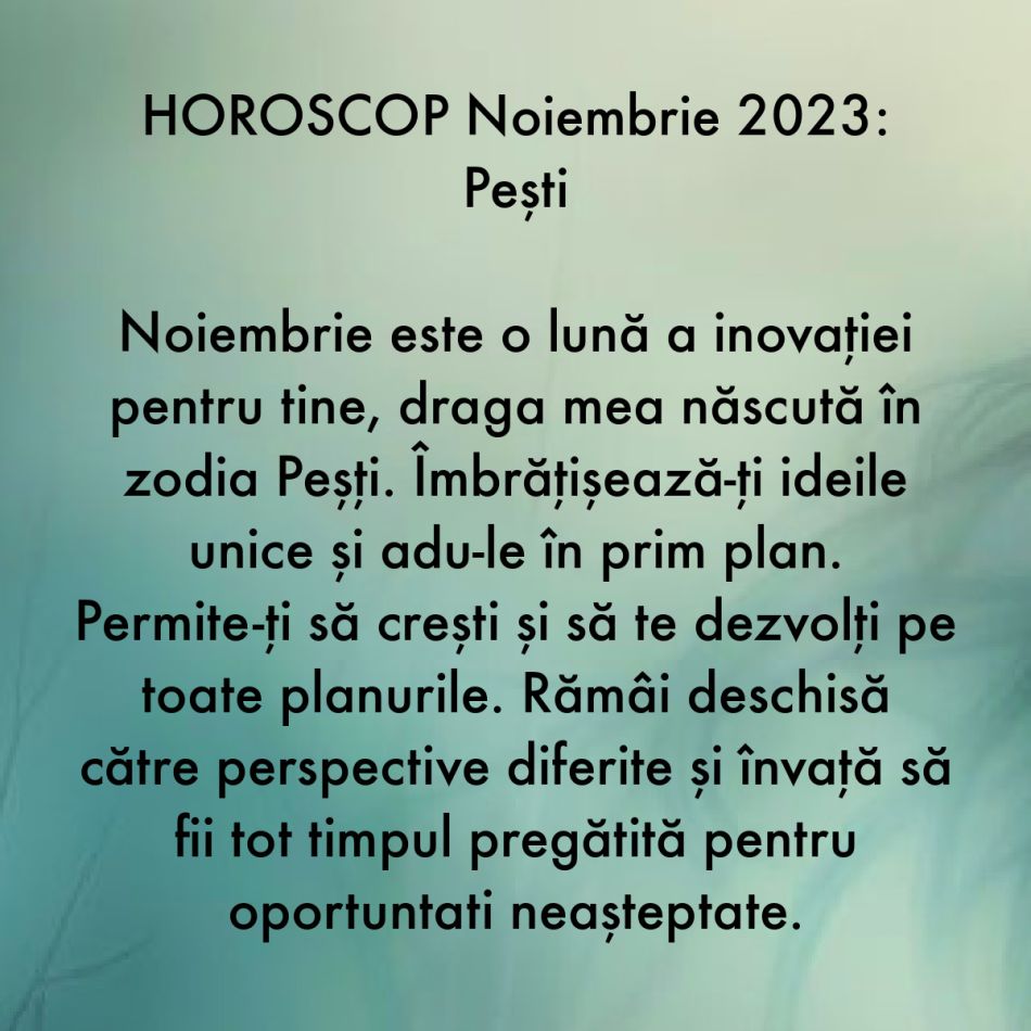 Horoscop noiembrie 2023: Ultima lună de toamnă deschide uși nebănuite pentru toate zodiile. Liniștea ne inundă sufletele