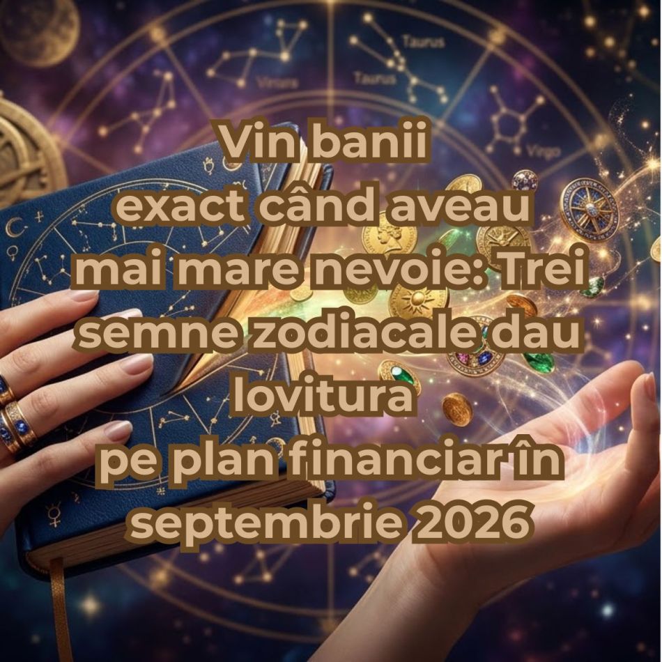Vin banii exact când aveau mai mare nevoie: Trei semne zodiacale dau lovitura pe plan financiar în septembrie 2026