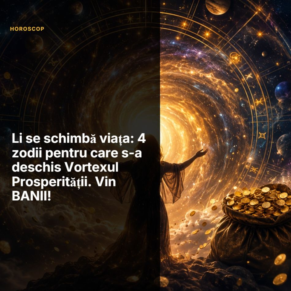 Li se schimbă viața: 4 zodii pentru care s-a deschis Vortexul Prosperității. Vin BANII!