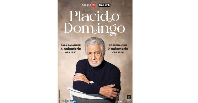 Reprogramarea concertelor Placido Domingo: 4 Noiembrie – București şi 7 Noiembrie Cluj-Napoca