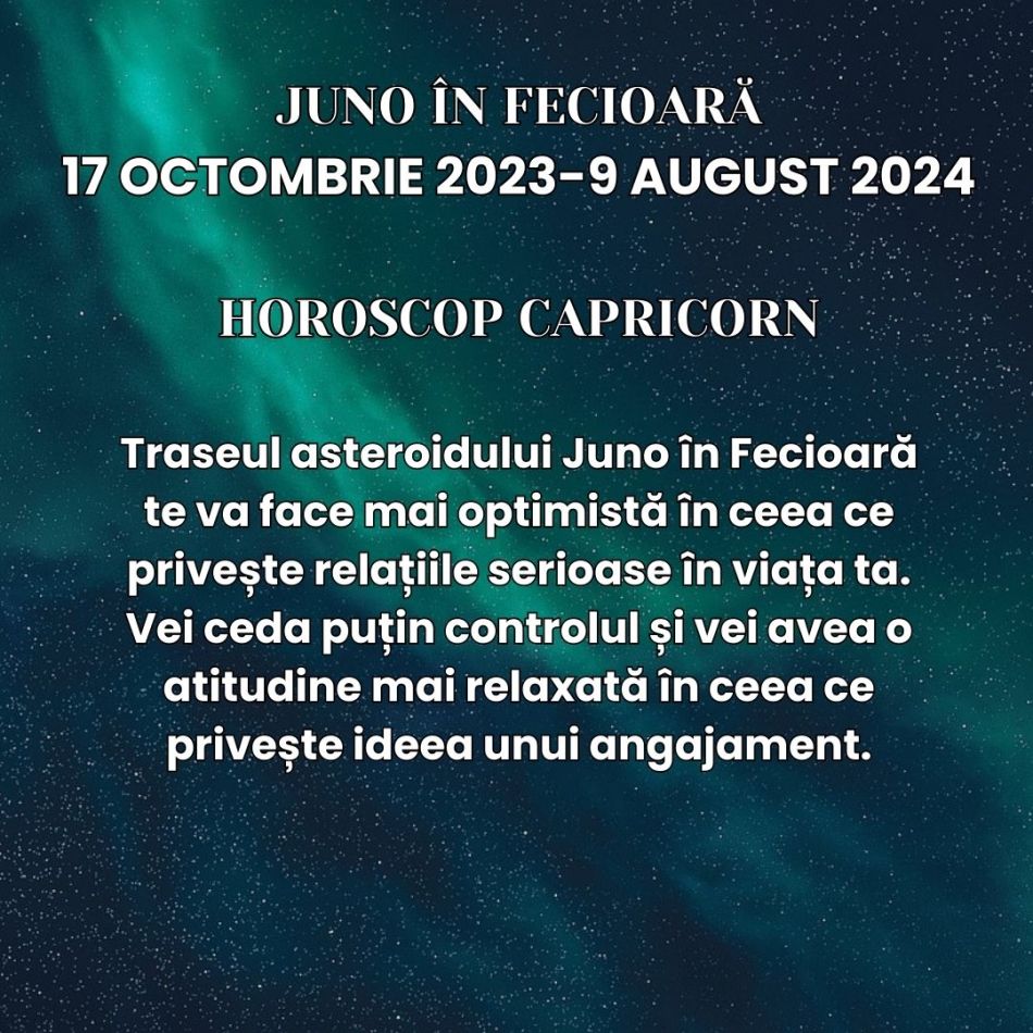 Juno, asteroidul relațiilor, a intrat în Fecioară pe 17 octombrie. Relațiile capătă un aer serios și practic