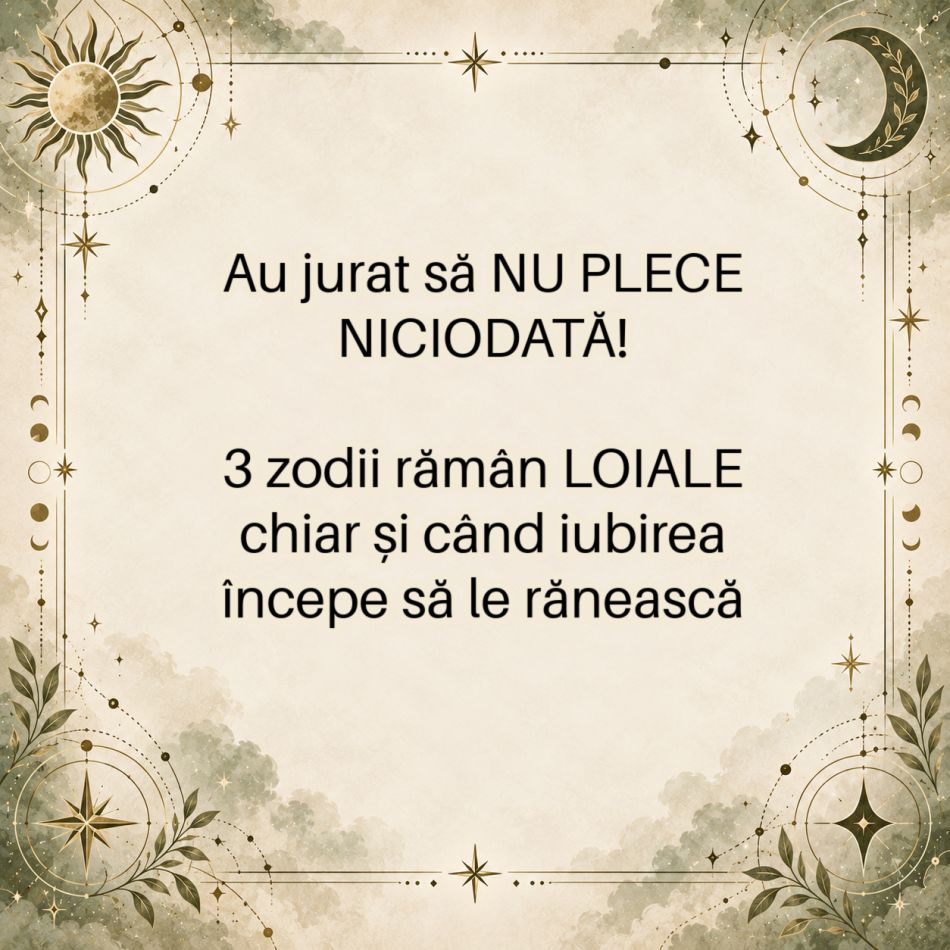 Au jurat să NU PLECE NICIODATĂ! 3 zodii rămân LOIALE chiar și când iubirea începe să le rănească