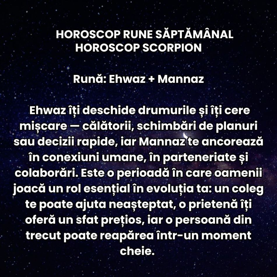Horoscop Rune săptămâna 1-7 decembrie 2025: Dorințele se clarifică, ieșim din zona de confort și putem finaliza proiecte!