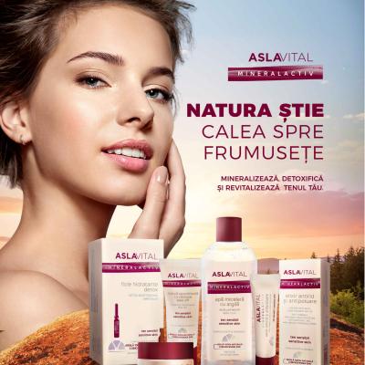 Farmec dezvoltă Aslavital, un brand unic pe piața locală, prin modernizarea gamei Aslavital Mineralactiv