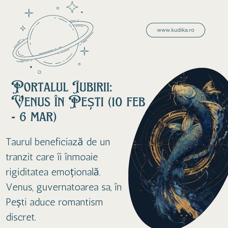 Se deschide PORTALUL IUBIRII (10 feb - 6 mar): Venus în Pești arată drumul spre iubirea adevărată pentru zodiile pregătite