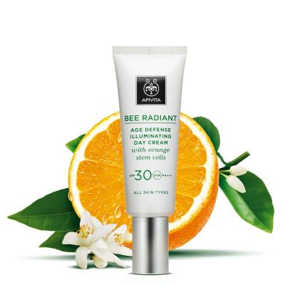 Noul APIVITA BEE RADIANT SPF 30 cu celule stem din portocala