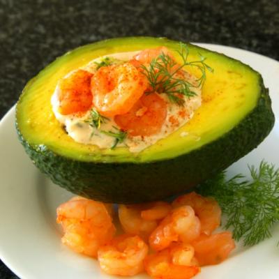 Spuma de creveti, ou si avocado