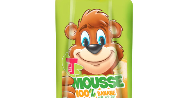 Tedi prezinta Tedi Mousse, gustarea ideala pentru copii: Fructe sub forma de piure!
