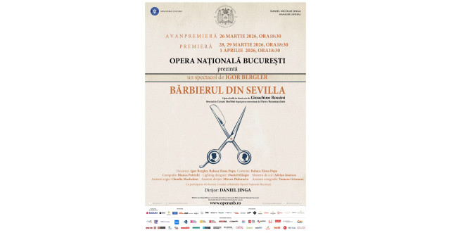 Premiera operei „Bărbierul din Sevilla”, într-o nouă viziune semnată de Igor Bergler, pe scena ONB