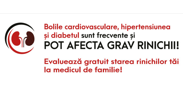 Românii beneficiază de analize gratuite pentru diagnosticarea Bolii Cronice de Rinichi, începând cu 1 iulie