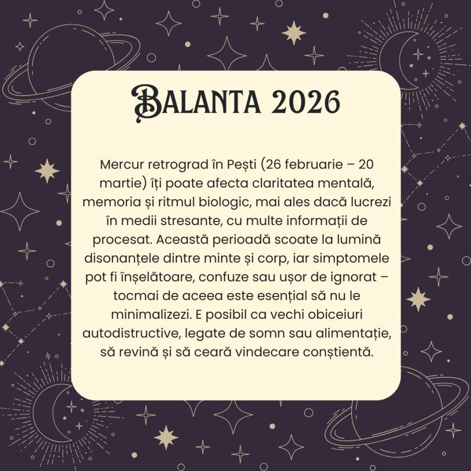 Horoscop BALANȚĂ 2026 – Începi să simți că viața ți se echilibrează încet. Ultimele lecții karmice deschid uși până acum închise