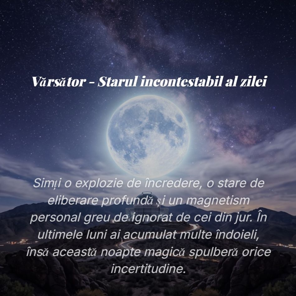 Universul are un plan secret pentru tine pe 29 Iulie! Luna Plină în Vărsător deblochează o energie magică pentru 4 zodii 
