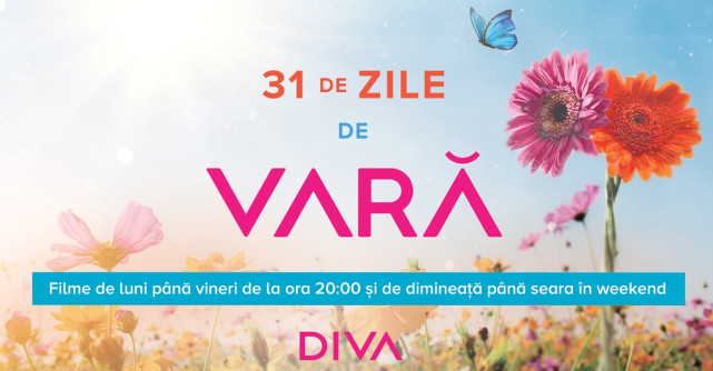 Astăzi la DIVA debutează seria  31 de zile de vară  cu filme de dragoste irezistibile difuzate timp de o lună