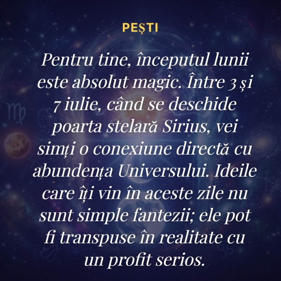 Toată lumea speră, dar doar EI reușesc! Cele 5 zodii care primesc ”biletul de aur”de la astre în iulie 2026. Ești pe listă?