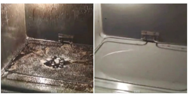 Adauga bicarbonat de sodiu si otet pe geamul cuptorului. Ce urmeaza este INCREDIBIL