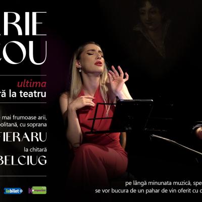 Ultima seară de operă ARIE ȘI ECOU, cu soprana Cristina Fieraru, la Teatrul Coquette