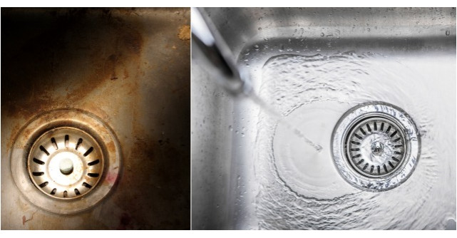 Foto: Cum indepartezi petele de pe chiuveta cu trei ingrediente simple?