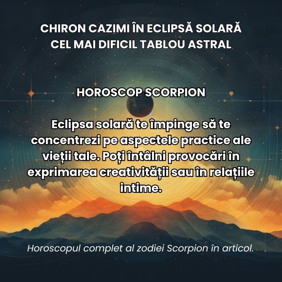 Chiron Cazimi în Eclipsă Solară. Energiile înflăcărate ale Berbecului ancestral ne provoacă în cel mai dificil tablou astral