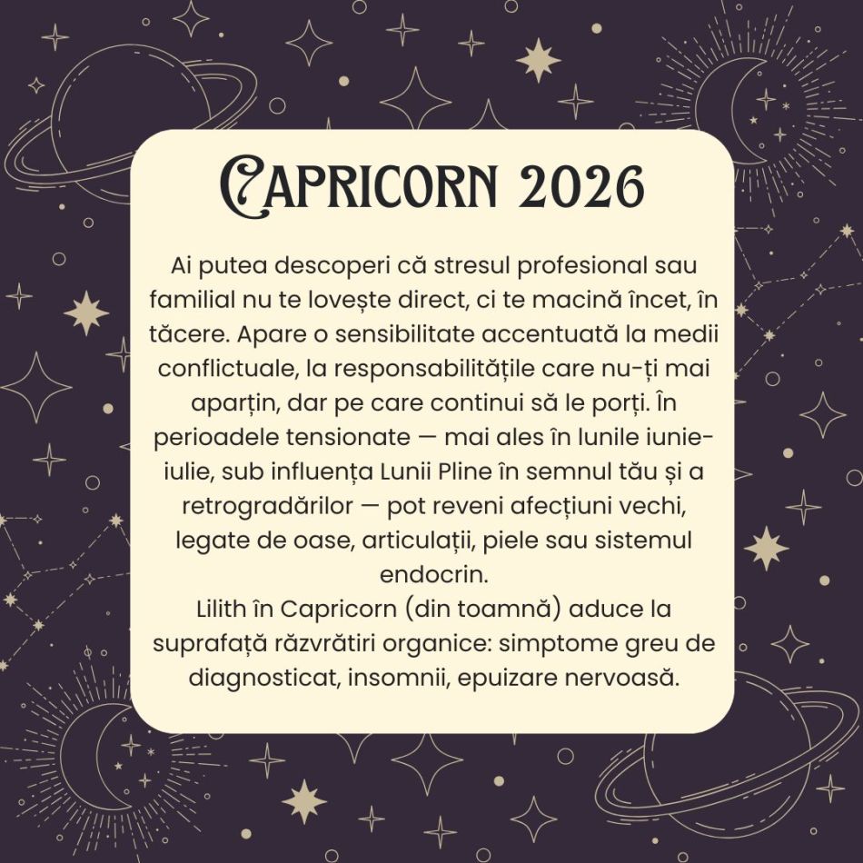 Horoscop CAPRICORN 2026 – Te așteaptă un an plin de revizuiri. Te realiniezi cu cea mai autentică versiune a ta